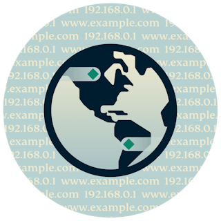 โลกแสดงอเมริกากับ DNS และ URL เว็บไซต์ในพื้นหลัง