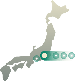 Map of VPN server locations in Japan.
