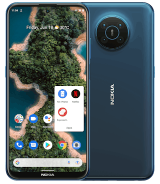ExpressVPN:s app på startskärmen på en Nokia XR20.